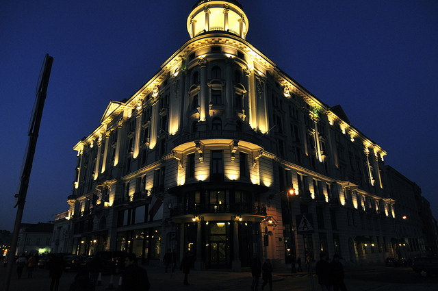 Bristol Hotel in Night