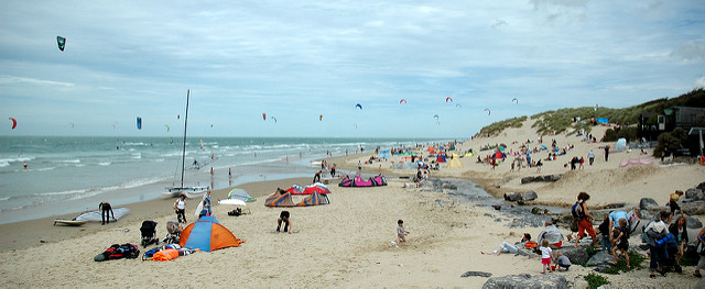 Kitesurfing at Wissant Beach
